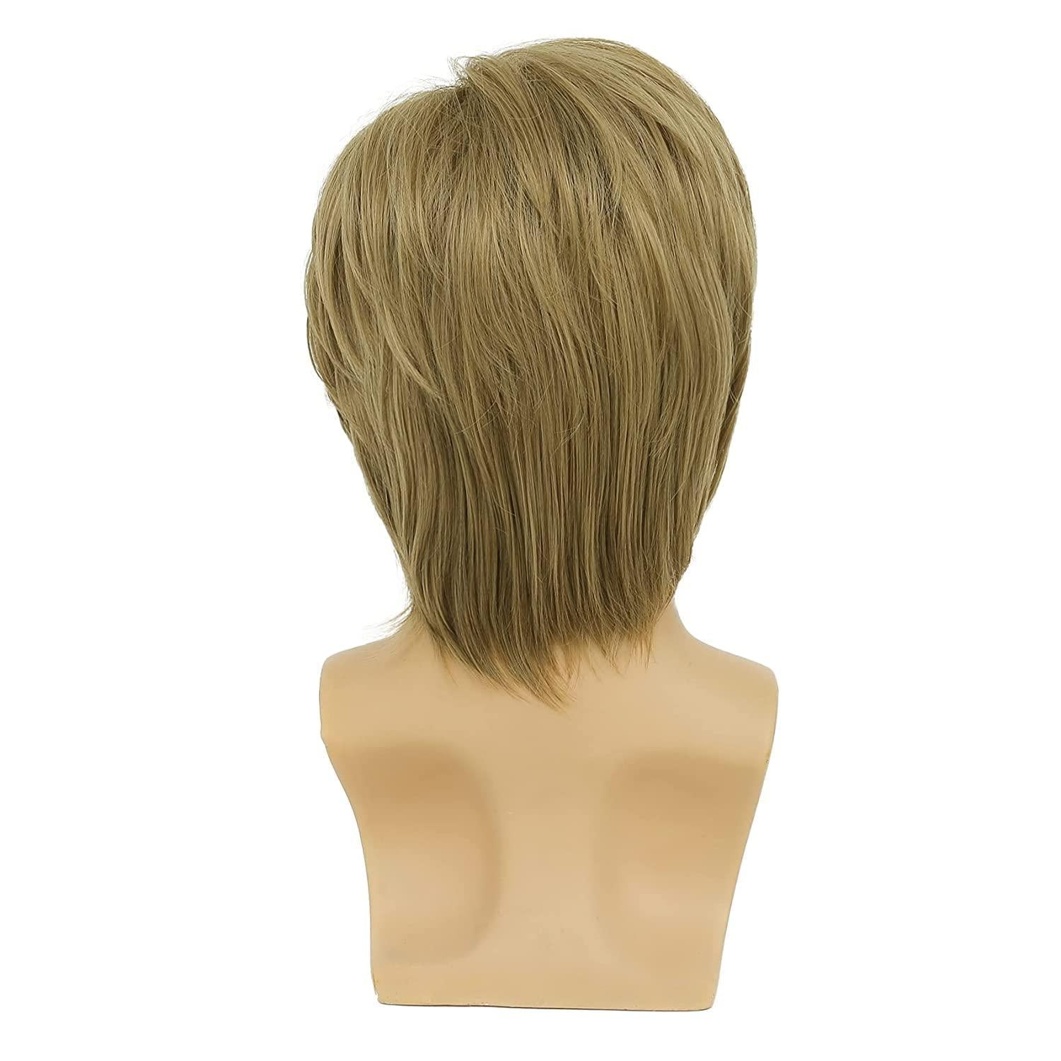Kurze Blonde Männerperücke Synthetische Halloween Cosplay Haarperücke