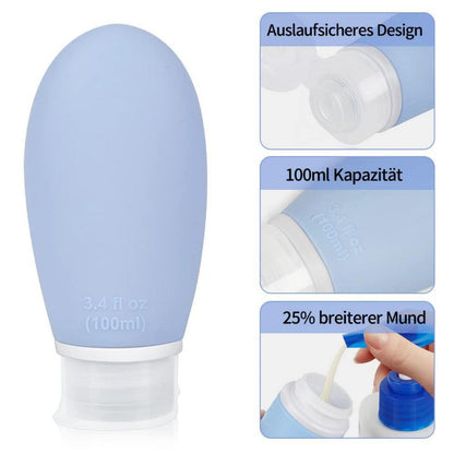100ml Reiseflaschen Set 3er-Pack – Auslaufsicher & TSA-geprüft