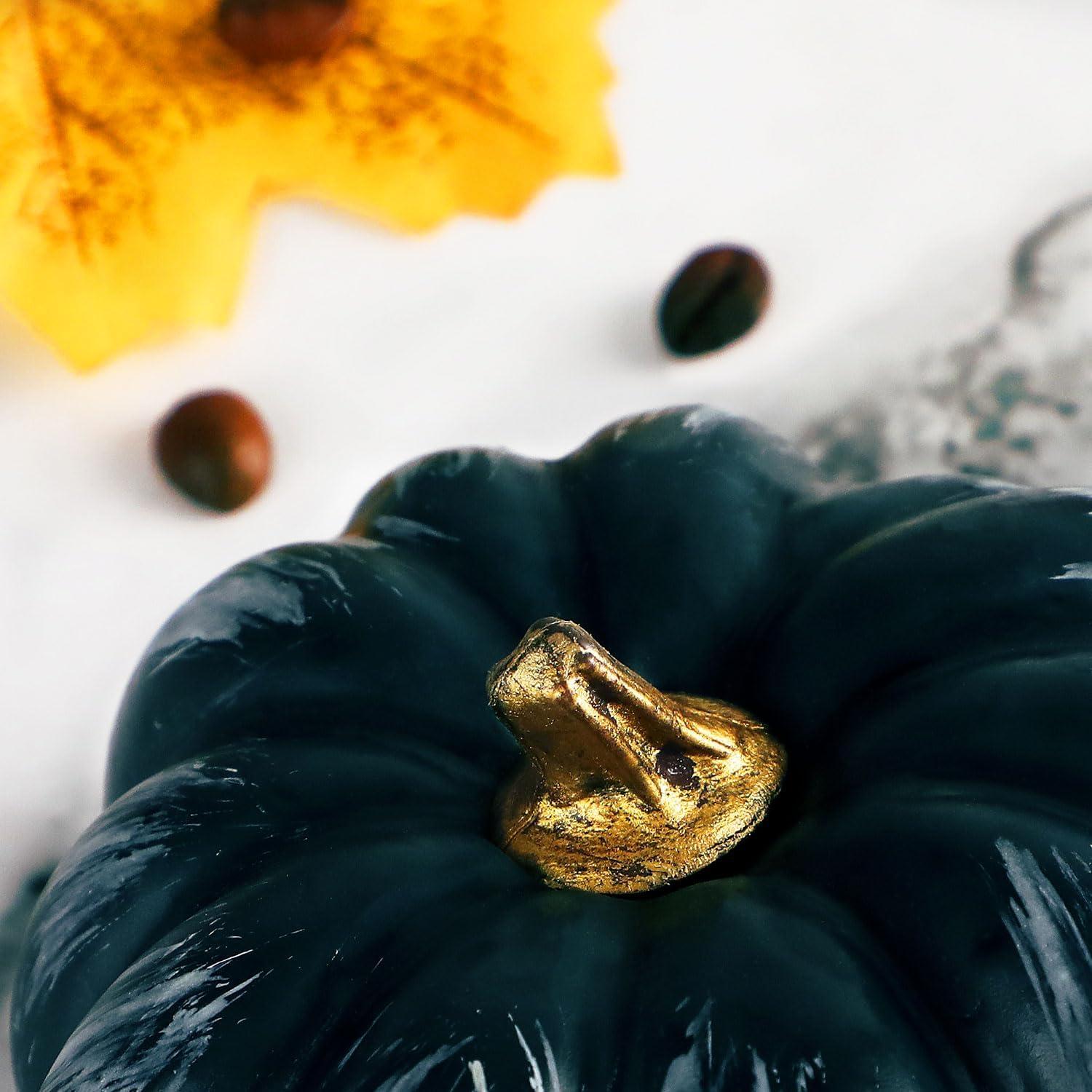 17er Set Kürbisse Herbst Deko Halloween Draußen Weiß Blau Rosa Grün