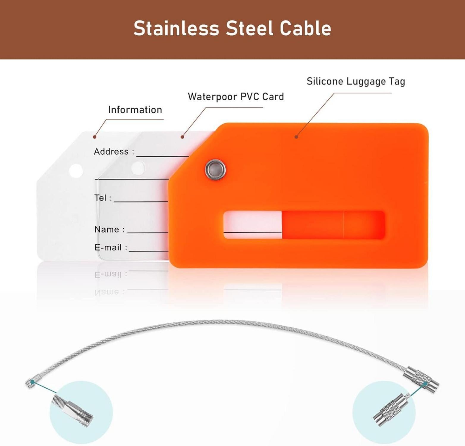 Flintronic Kofferanhänger Kieselgel 2er Set Orange