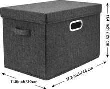 TYEERS Große Faltbare Aufbewahrungsbox mit Deckel 35L 5er