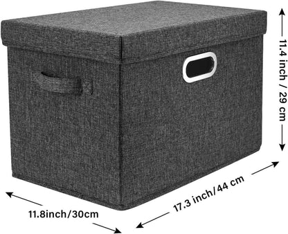 TYEERS Große Faltbare Aufbewahrungsbox mit Deckel 35L 5er