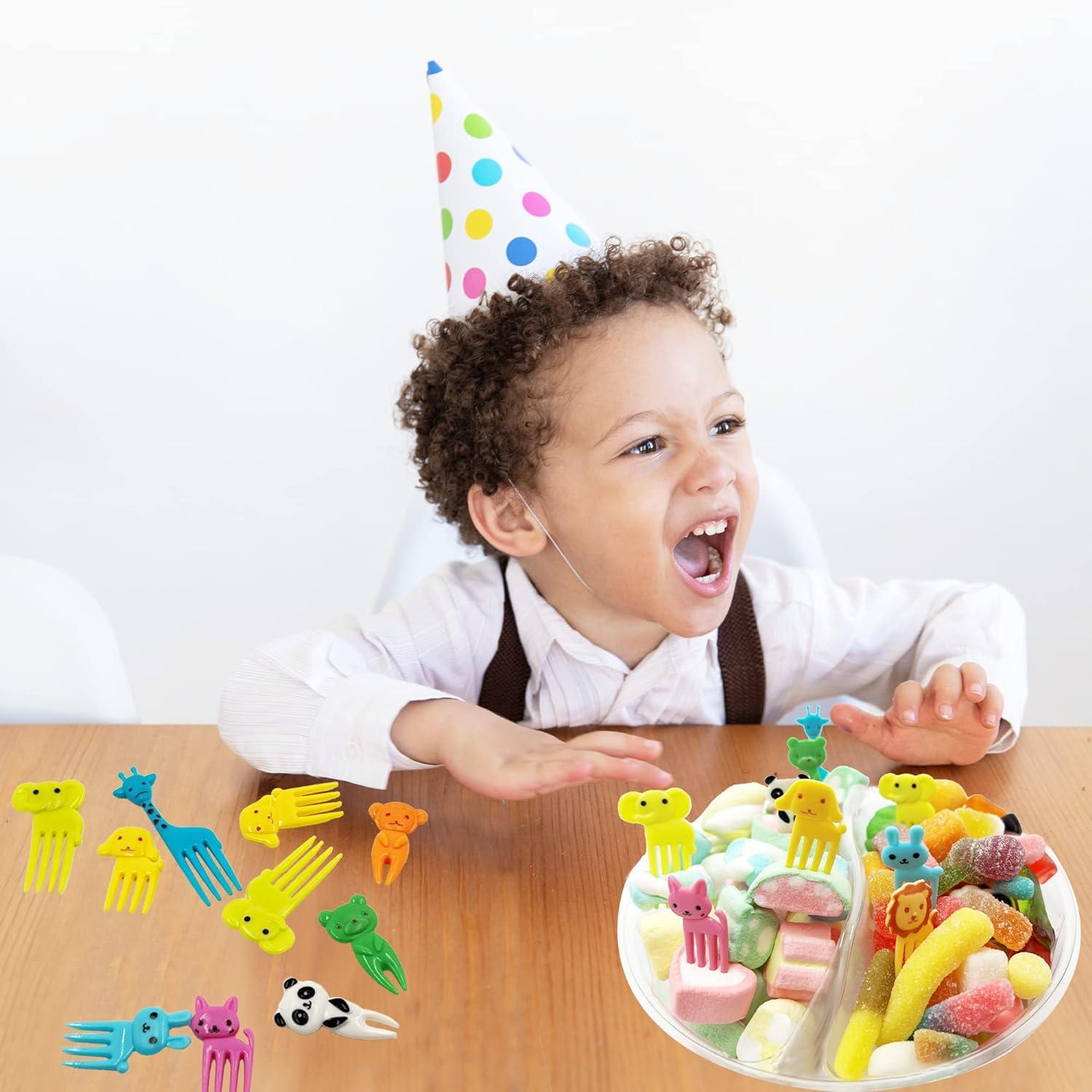 Cartoon Mini Obstgabeln Zahnstocher Kinder Food Picks 20er Set