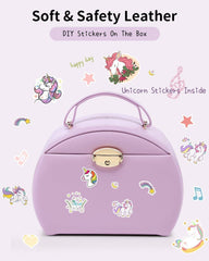 Spieluhr-Schmuckkasten Mädchen Ballerina Schubladen Violett