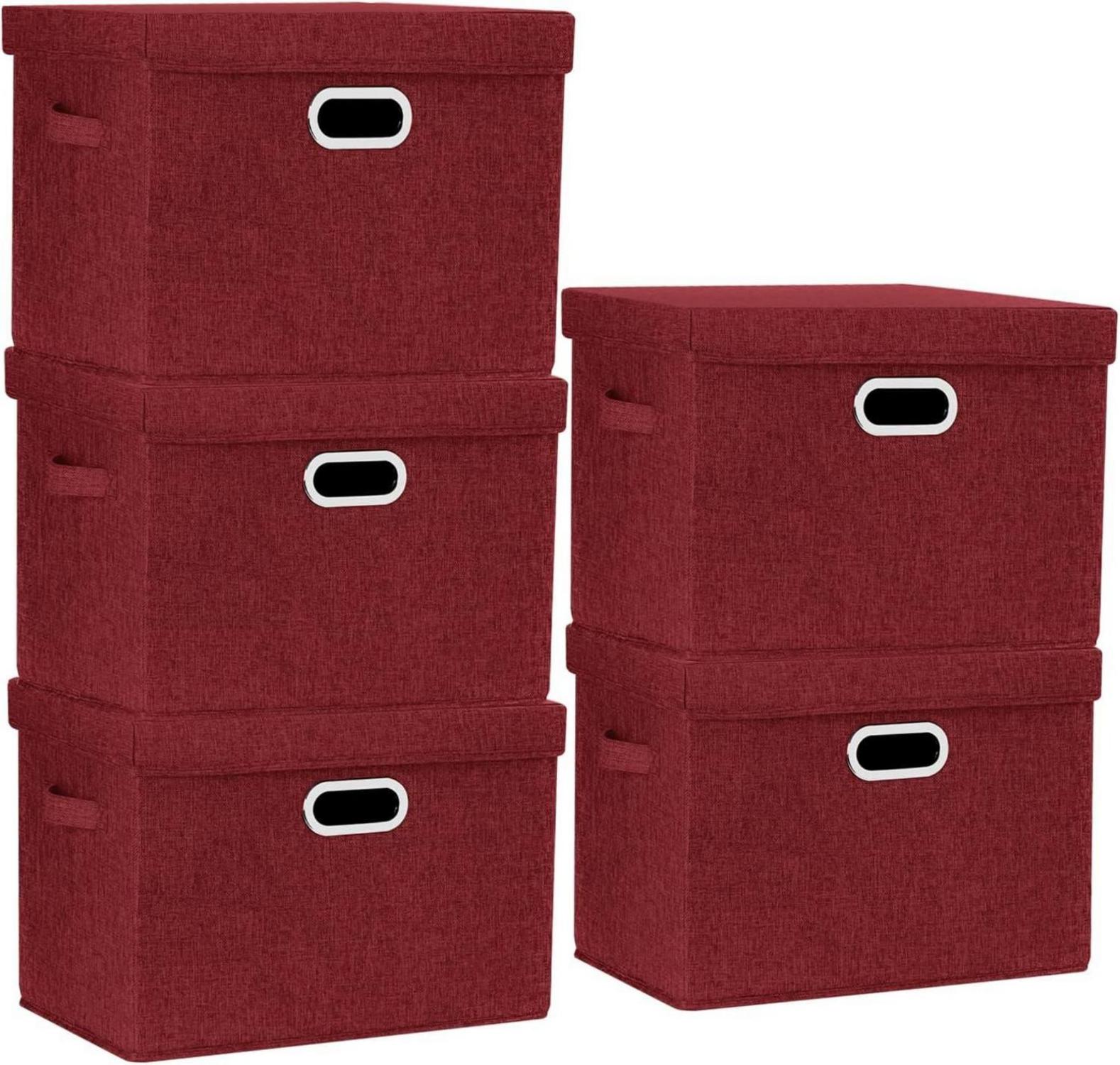 Aufbewahrungsbox mit Deckel 35L Faltbar Waschbar 5-Stück