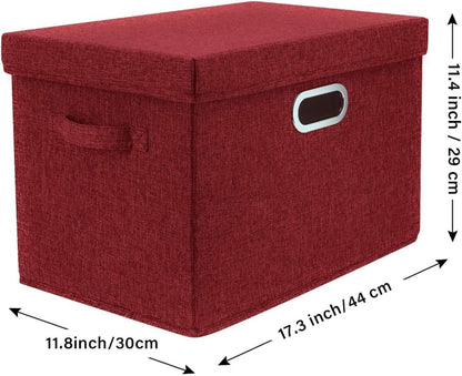 TYEERS Aufbewahrungsbox mit Deckel 35L, Große Faltbare