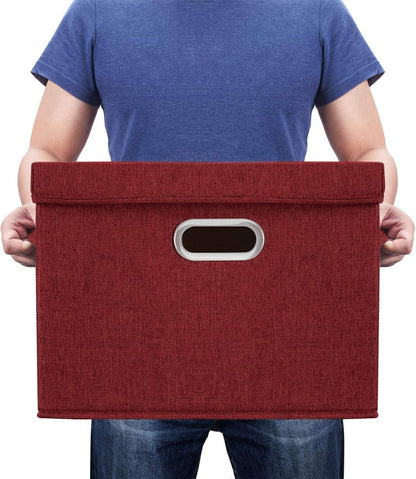 Aufbewahrungsbox mit Deckel Groß Stoff Faltbar 35L 44x30x29 cm 5er Set