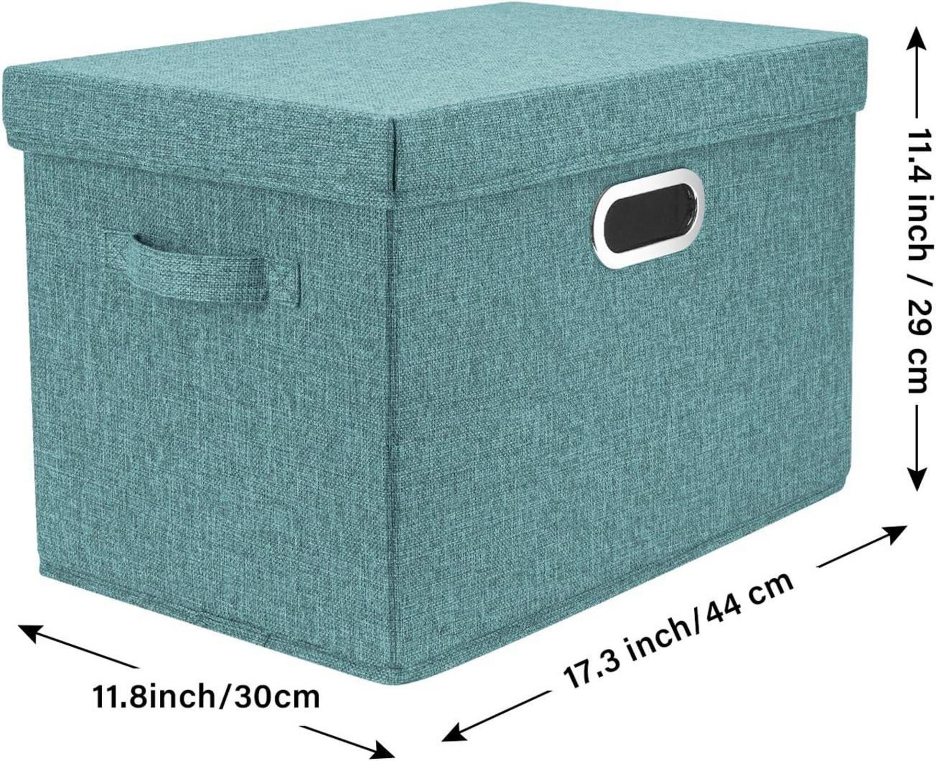 Aufbewahrungsbox mit Deckel Groß Stoff Faltbar 35L 5er Set
