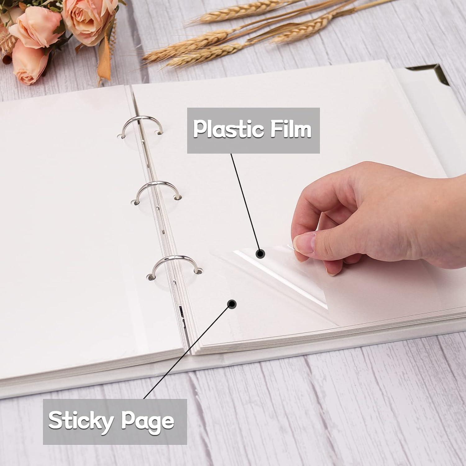 Fotoalbum Selbstklebend Hardcover Scrapbooking Kit 40 Seiten 3 Ringe