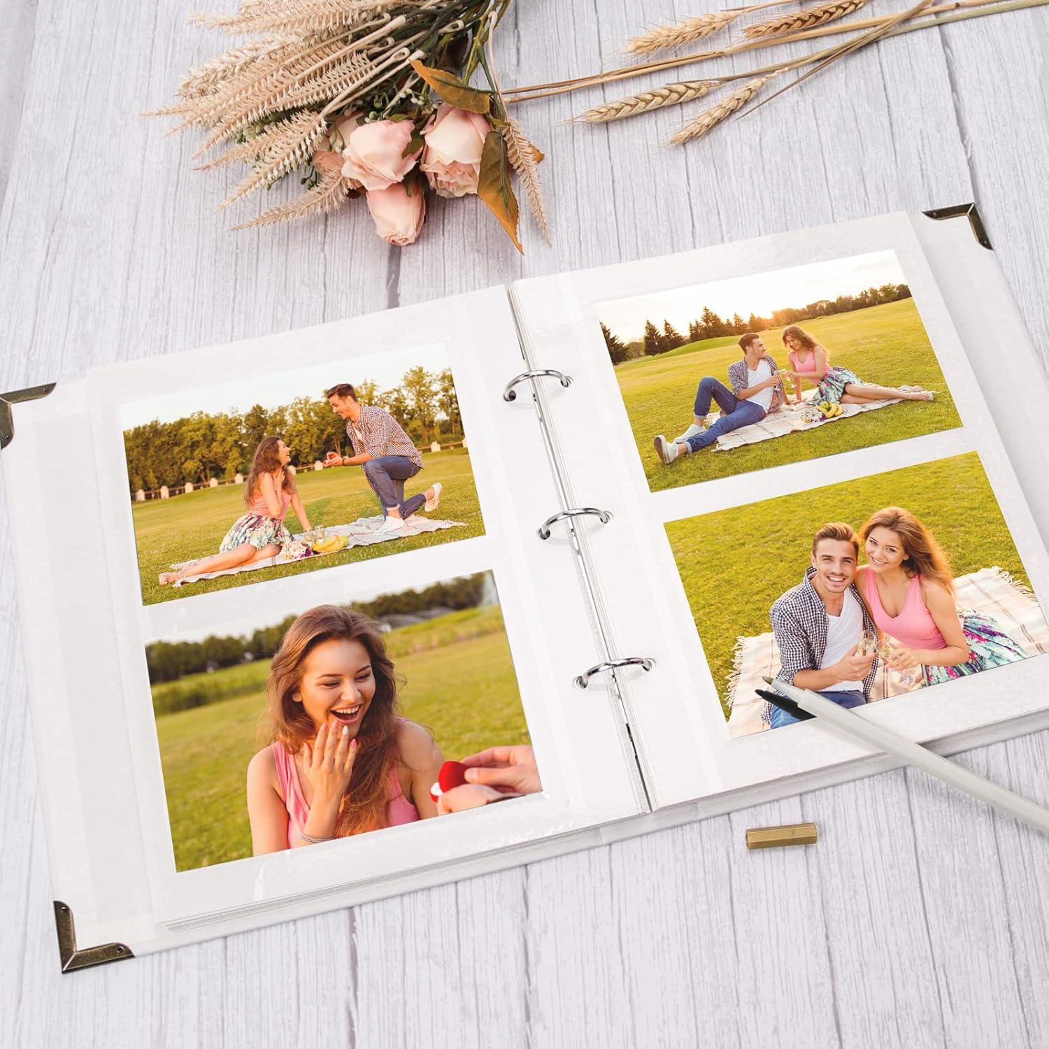 Fotoalbum Selbstklebend 40 Seiten Hardcover Scrapbook 3 Ringe 30x30cm