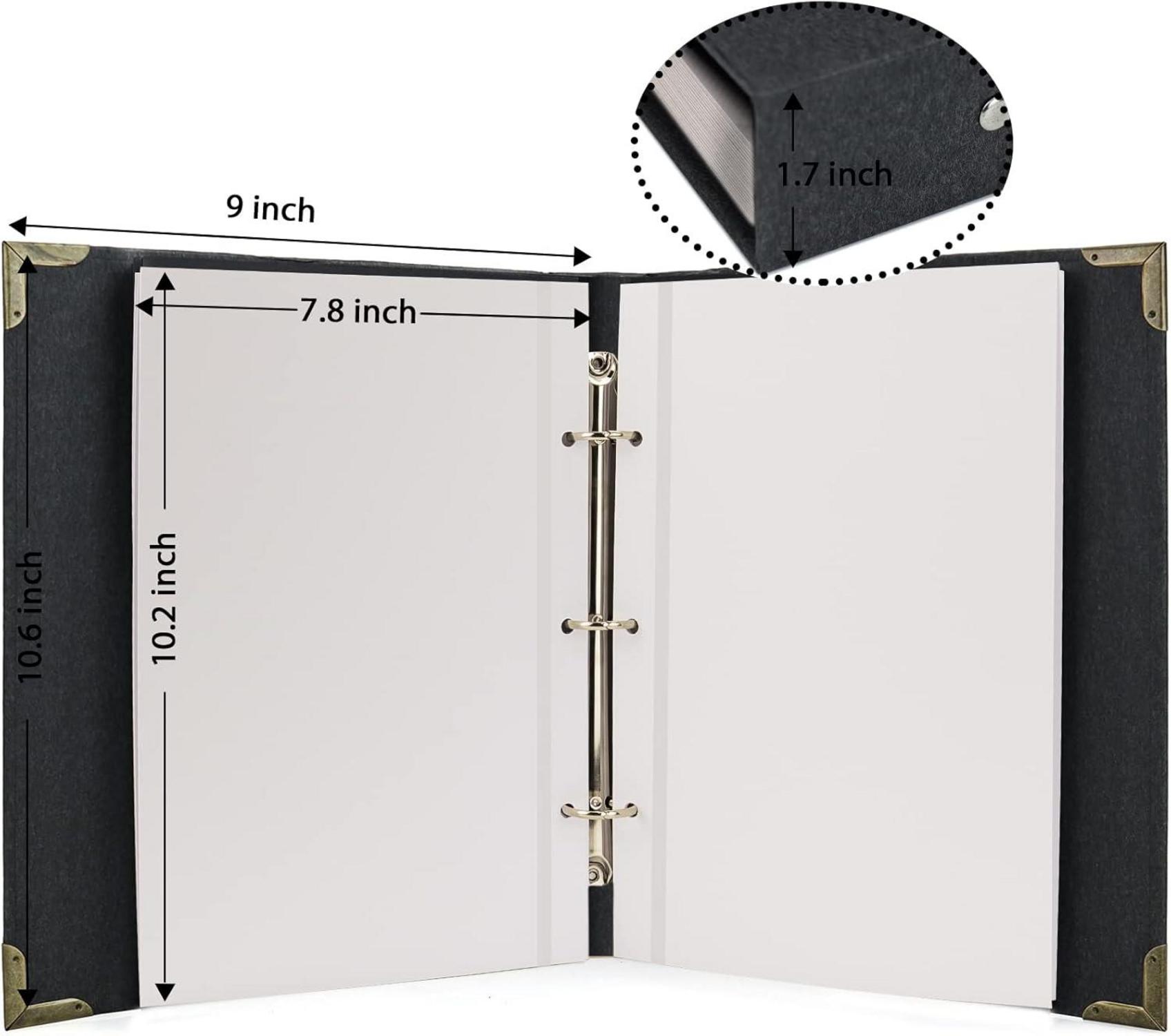 Fotoalbum Selbstklebend 40 Seiten Hardcover Scrapbooking Kit 3 Ringe