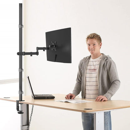 Monitorhalterung 120 cm Stange Voll verstellbarer Arm für 13-32 Zoll