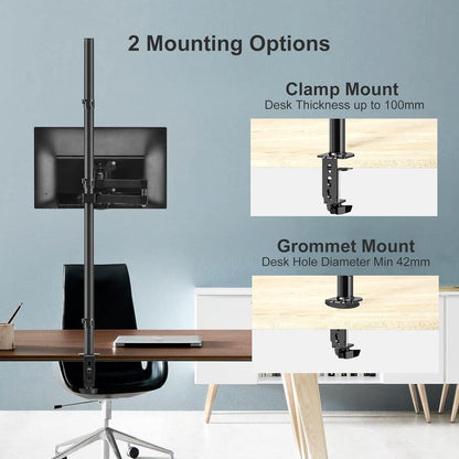 Monitorhalterung 120 cm Stange voll verstellbarer Arm für 13-32 Zoll Bildschirme