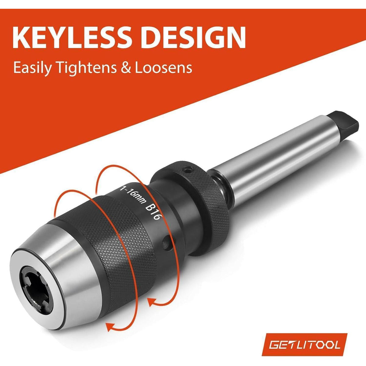 Schnellspannbohrfutter 1-16mm mit MK2 Kegeldorn für Bohrmaschinen