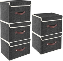 Faltbare Aufbewahrungsbox mit Deckel Stoff Waschbare Kisten 38x25x25