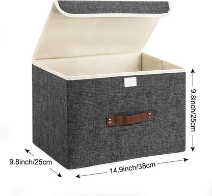 Faltbare Aufbewahrungsbox mit Deckel 38x25x25 cm 5-Stück
