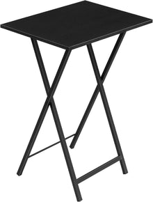 Klappbarer Sofatisch im Industriestil, Schwarz TV Tray Tisch