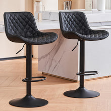 Verstellbare Barhocker 2er Set mit Lehne und Sitzkissen
