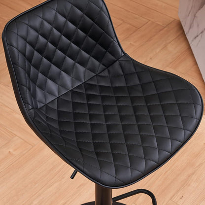YOUTASTE Barhocker 2er Set Schwarz Verstellbar Küchenstühle Diamant