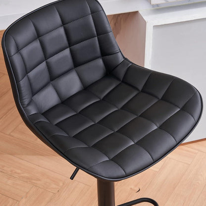 YOUTASTE Barhocker 2er Set Schwarz Höhenverstellbar mit Lehne
