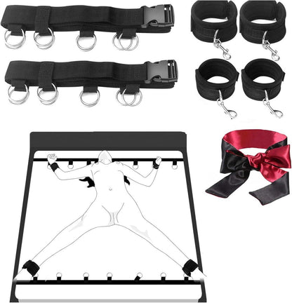 Bondage Set Augenbinde Handschellen Fesseln Seil BDSM Sexspielzeug
