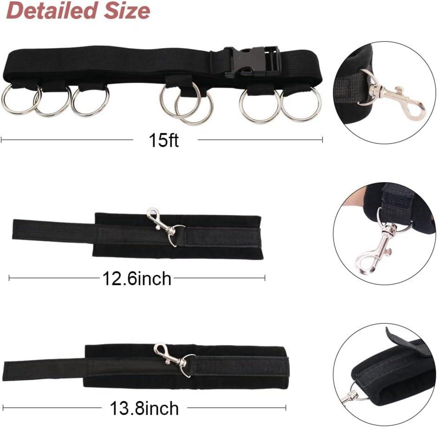 BDSM Sex Bondage-Sets Bett Fesseln Handschellen Augenbinde Set