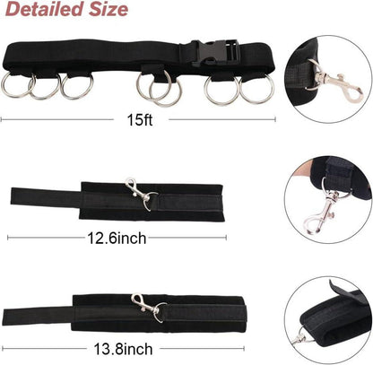 BDSM Sex Bondage-Sets Bett Fesseln Handschellen Augenbinde Set