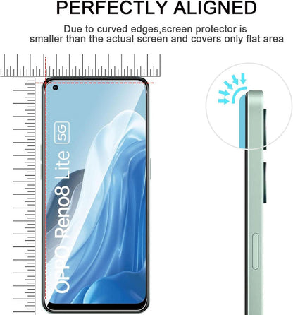 Schutzfolie Kameraschutz Oppo Reno 8 Lite 5G Panzer Glas 2x