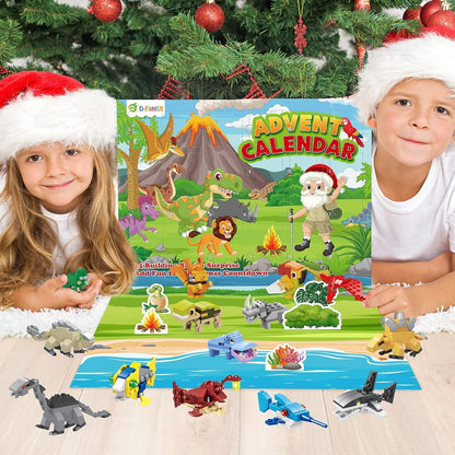Weihnachts-Adventskalender 2024 für Kinder, Mini Dinosaurier