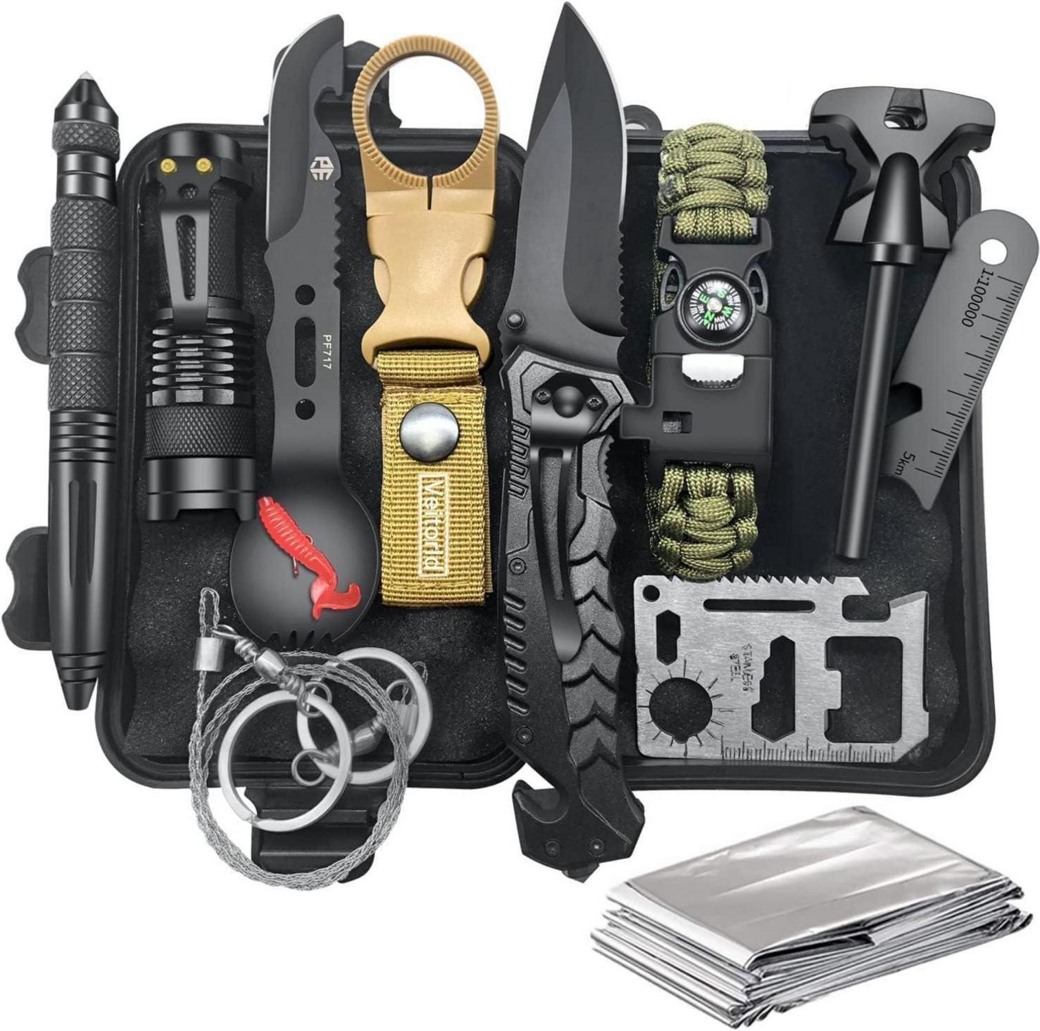 Survival Kit Geschenk für Männer Vatertagsgeschenk 14in1 Kit