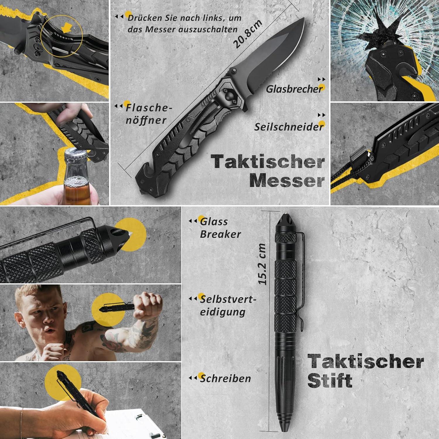 Survival Kit Geschenk für Männer Outdoor Ausrüstung Camping