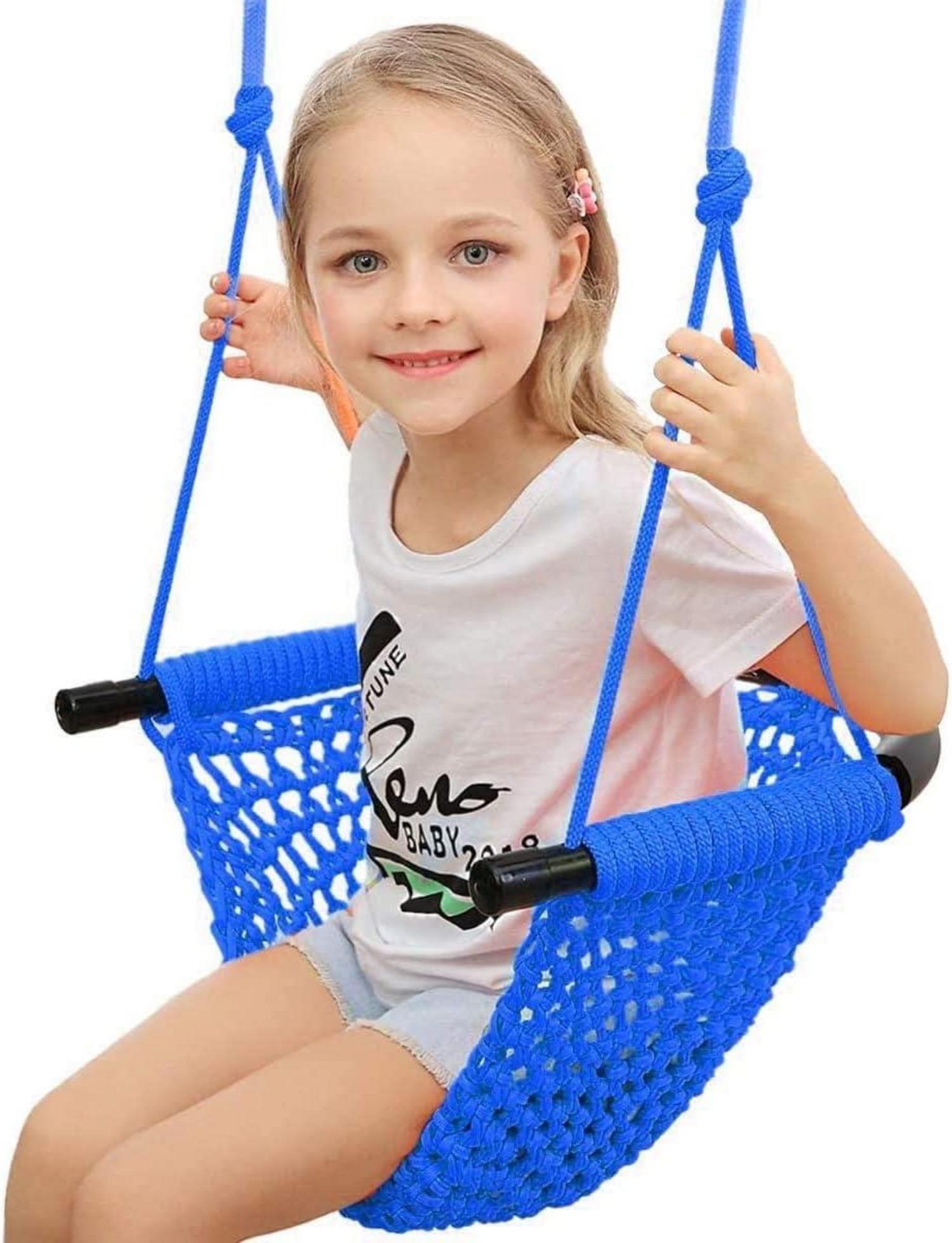 Höhenverstellbare Kinder Schaukel Outdoor atmungsaktiv blau