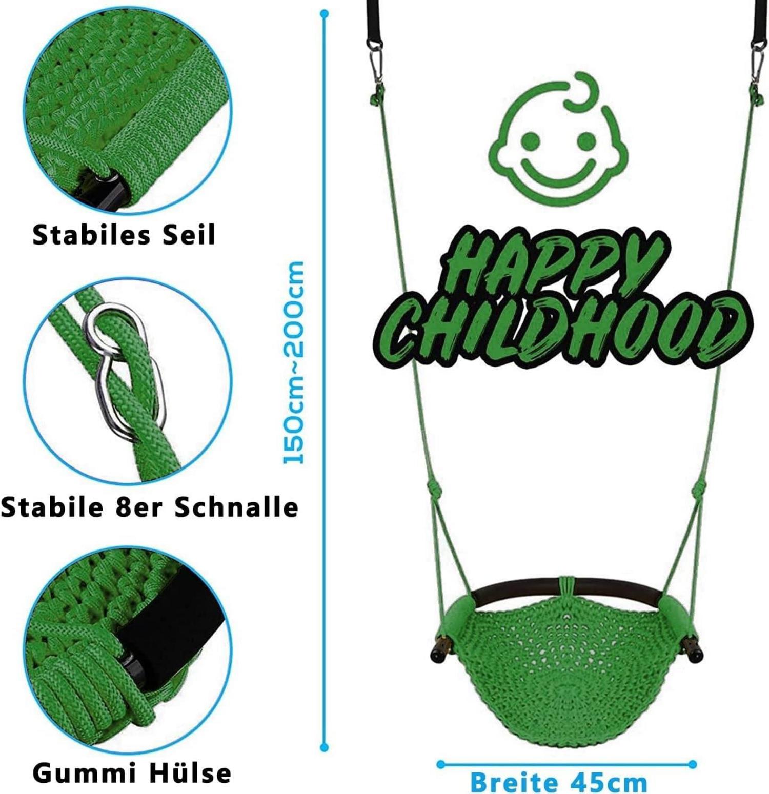 Kinder Schaukel Outdoor Atmungsaktiv Höhenverstellbar Garten