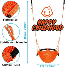 Höhenverstellbare Kinderschaukel Outdoor Atmungsaktiv Orange
