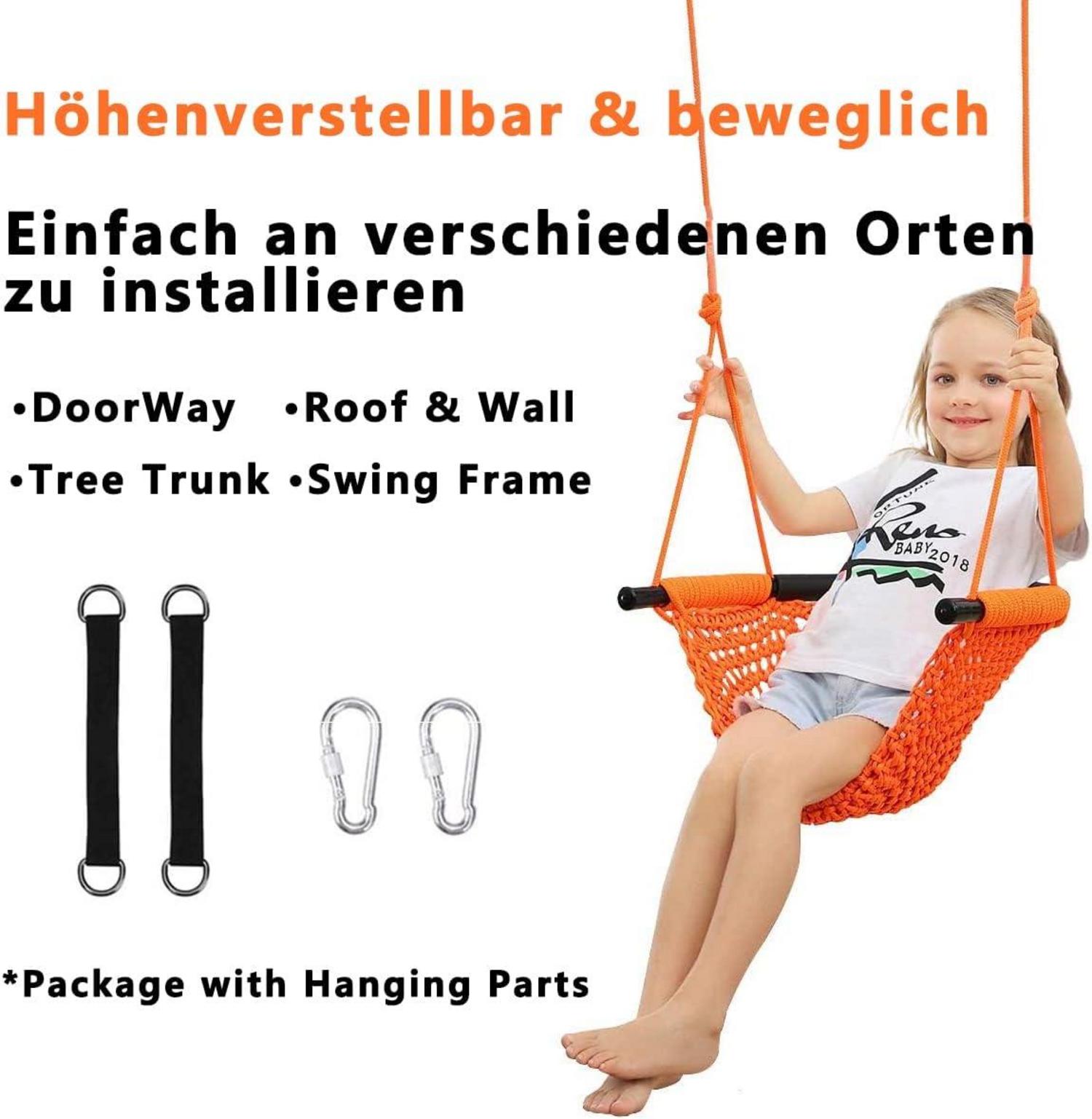 Kinder Schaukelsitz Outdoor Bequem Atmungsaktiv Orange