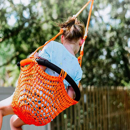 Kinderschaukel Outdoor Bequem Atmungsaktiv Höhenverstellbar Orange