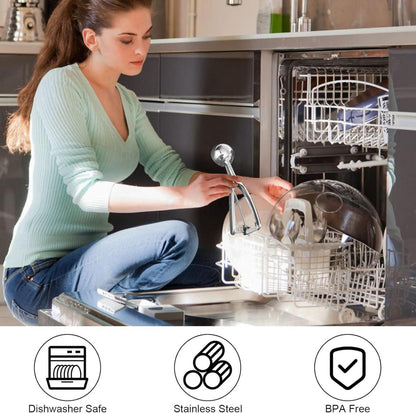 Edelstahl Eisportionierer 2,50 Zoll Keksschaufel mit Auslöser 6,3 cm