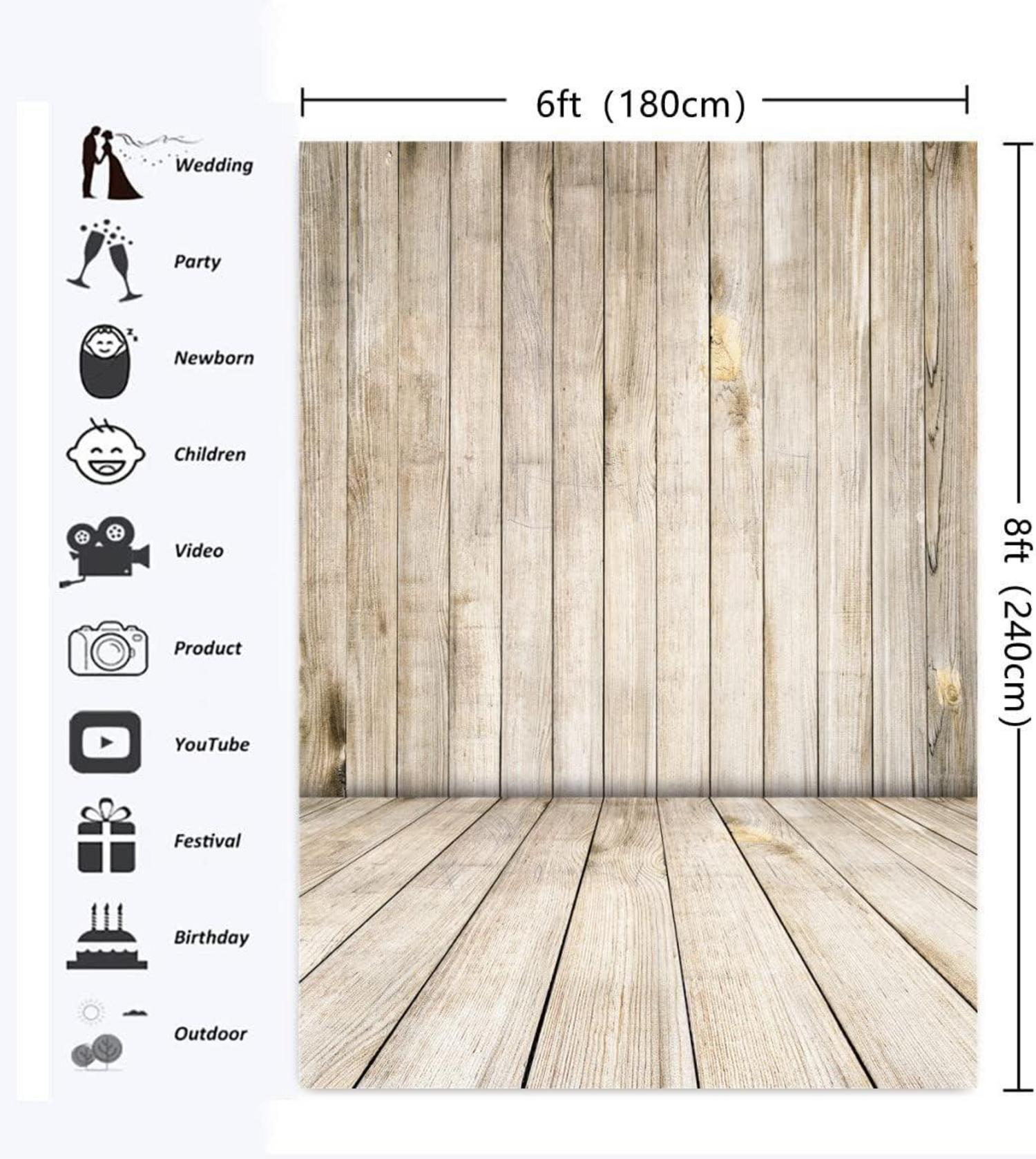 Vintage Holz Textur Fotografie Hintergrund 1,8x2,4m