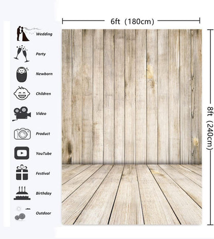Vintage Holz Textur Fotografie Hintergrund 1,8x2,4m