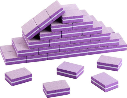 Nagelpufferblöcke 50 Stück Körnung 180/100 waschbar lila