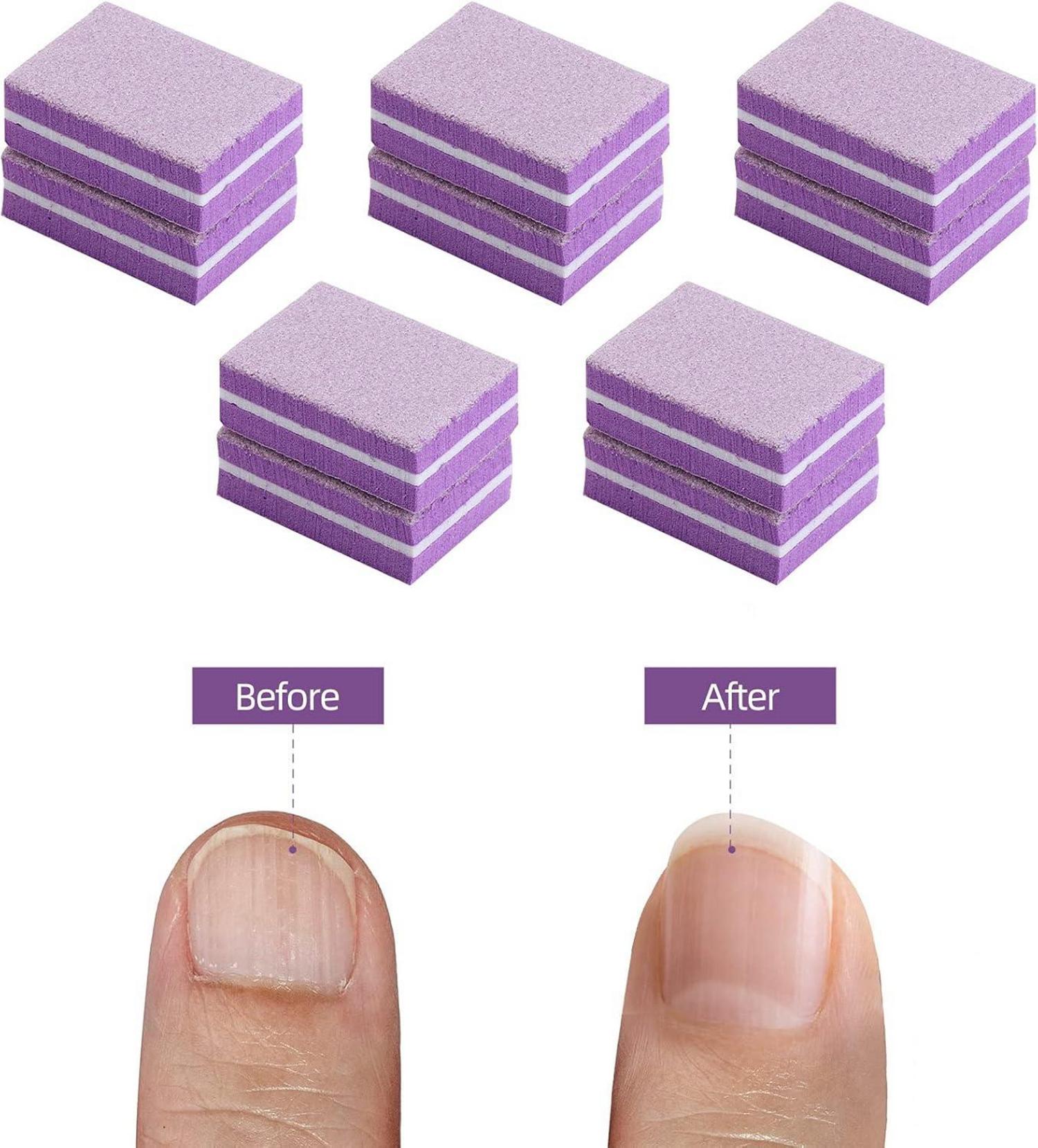 Mini Nagelfeilen Set Körnung 180/100 lila waschbar 50