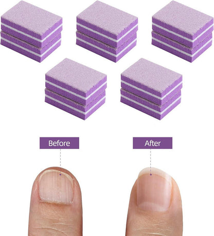 Mini Nagelfeilen Set Körnung 180/100 lila waschbar 50