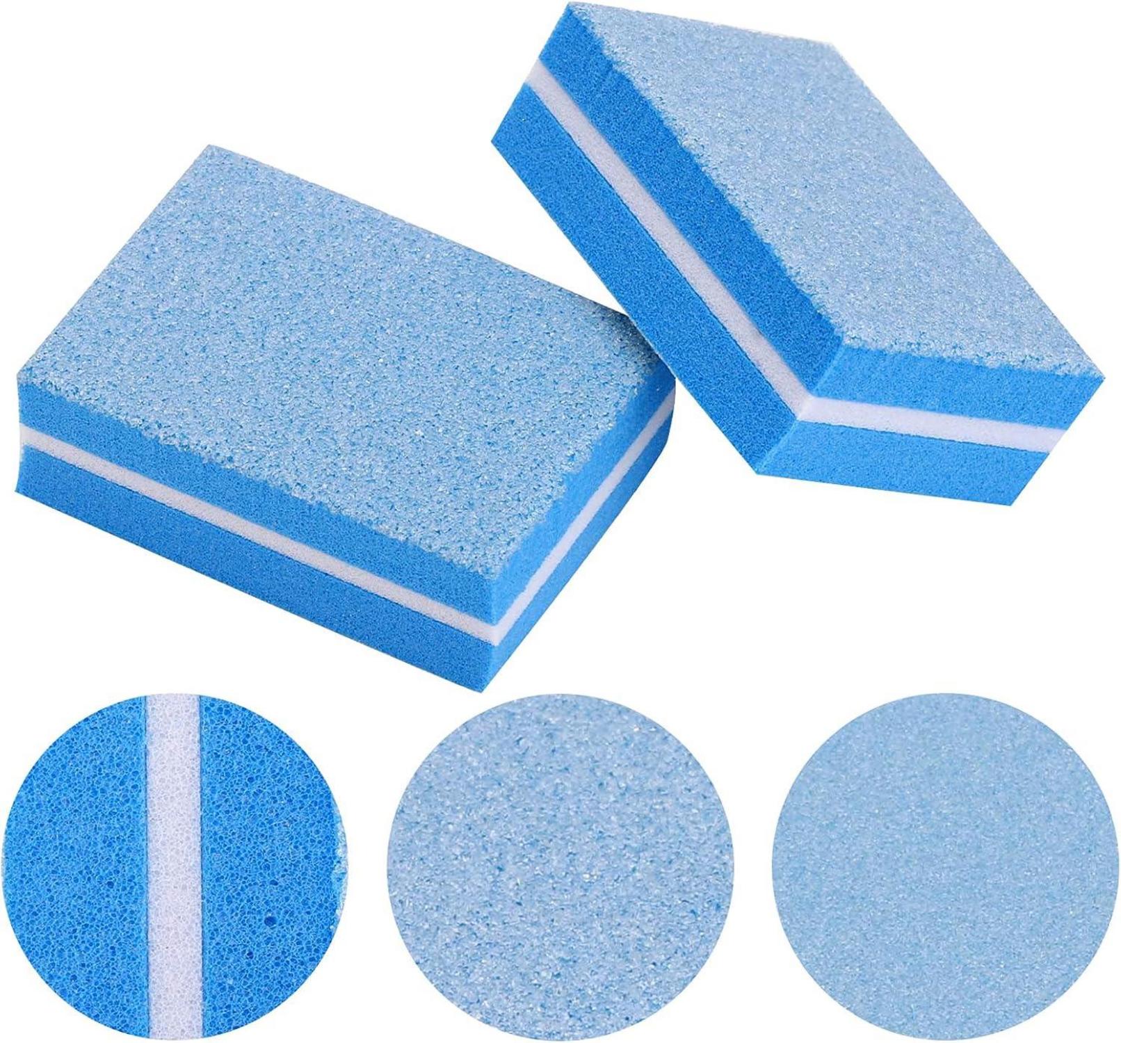 Mini-Nagelpolierblöcke 100 Stück 180/100 Blau waschbar Nagelpflege