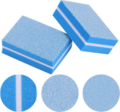 Mini-Nagelpolierblöcke 100 Stück 180/100 Blau waschbar Nagelpflege