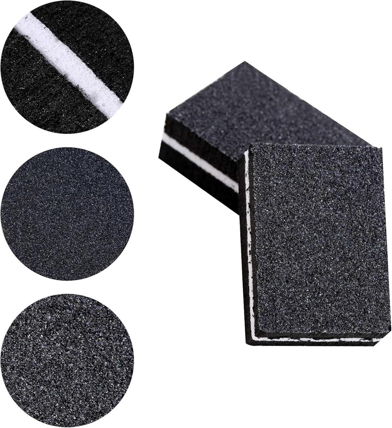 Mini-Nagelpufferblöcke 100 Stück, Körnung 180/100, waschbar, für