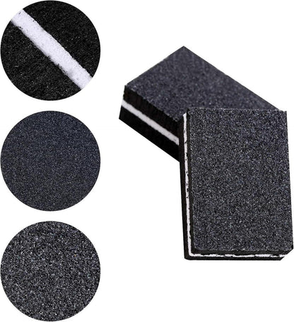 Mini-Nagelpufferblöcke 100 Stück, Körnung 180/100, waschbar, für