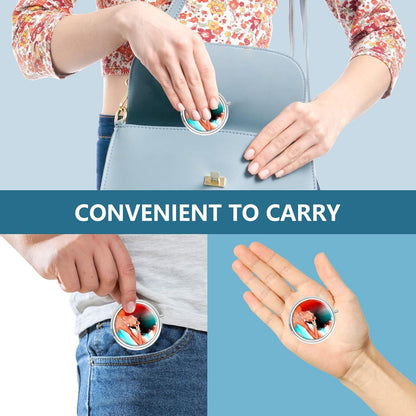 Pillendose 3 Fächer tragbar für Tasche Geldbörse Metall