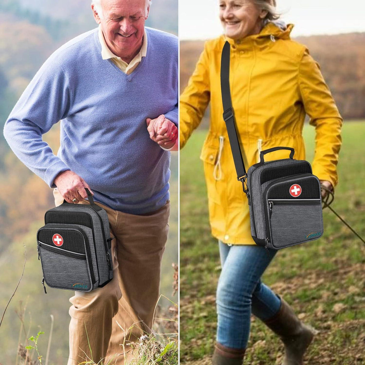 Medikamenten Tasche mit Insulin Kühltasche & Notfallkarte
