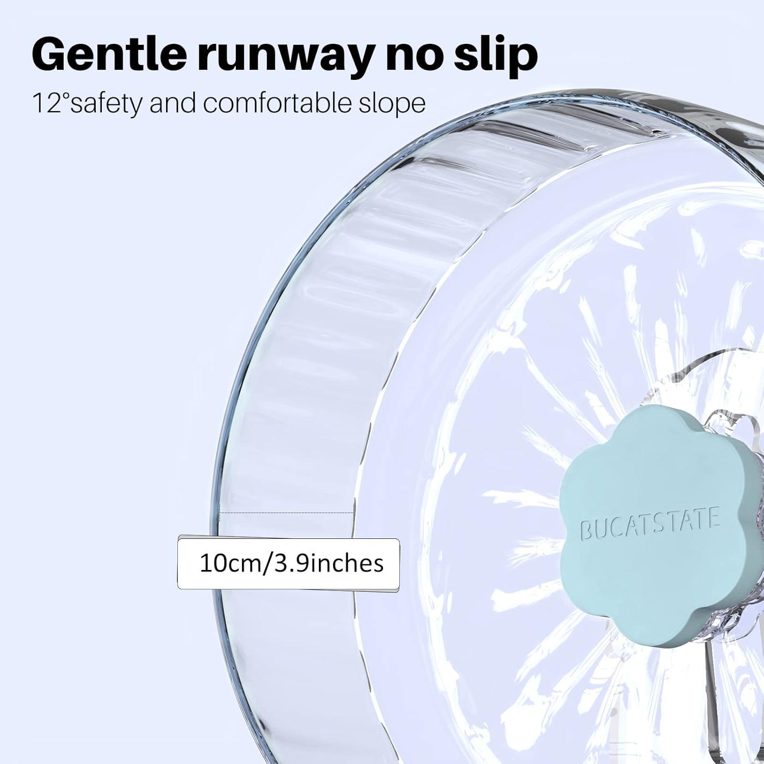 Hamsterrad 26cm Laufrad Transparent Leise Spielzeug rutschfeste Laufscheibe Kleintier