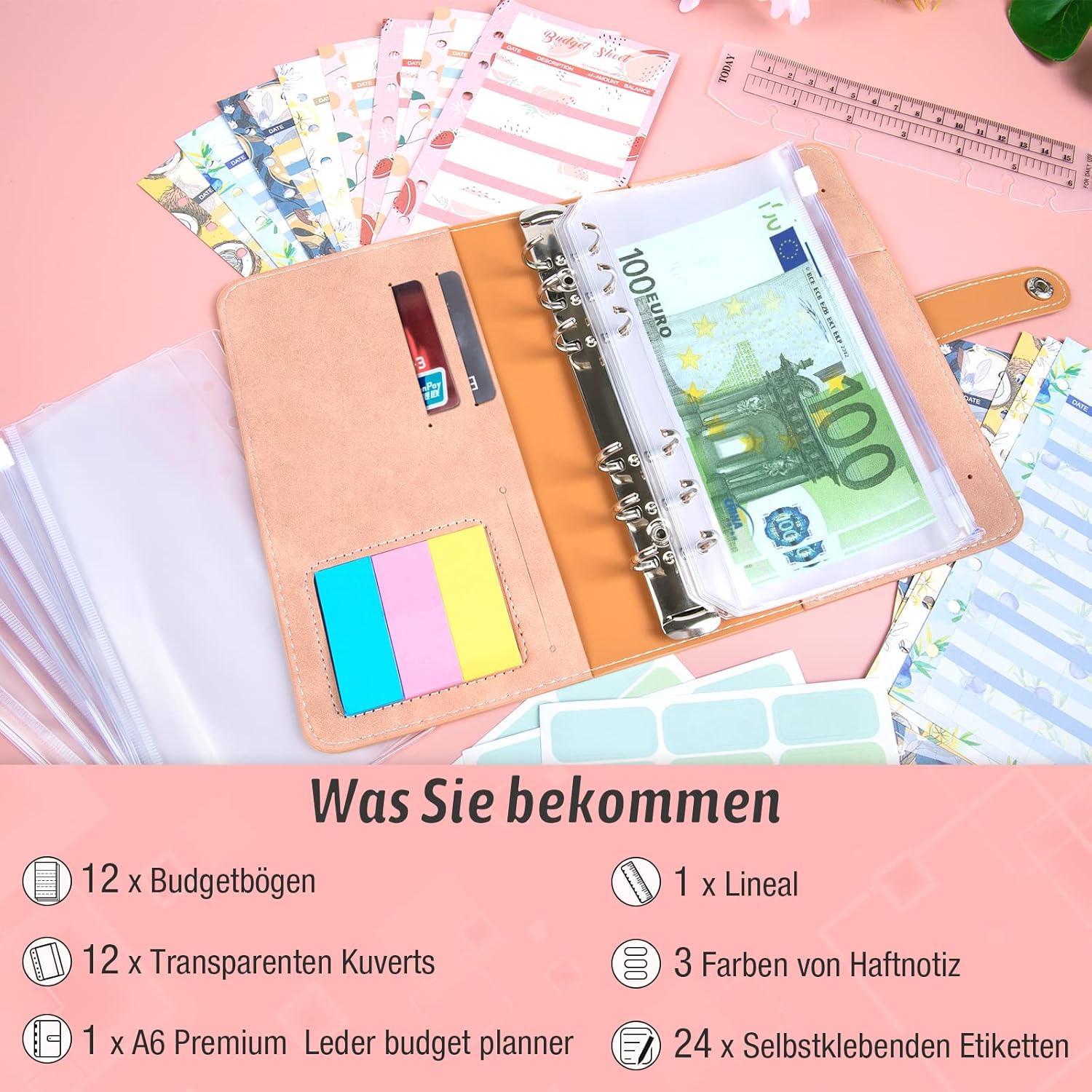 Budget Planner Binder Set A6 Geldumschlag Finanzplaner